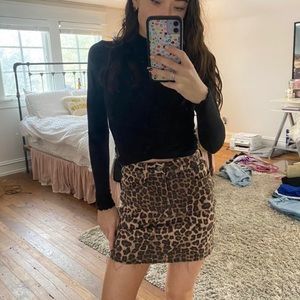 Good American leopard print skirt